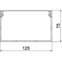 OBO Bettermann 6178566 vodicí lišta horná část (d x š x v) 2000 x 125 x 75 mm 4 ks šedá