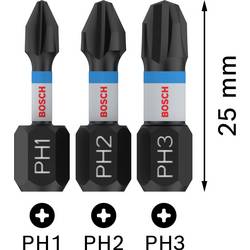 Bosch Accessories Bosch Power Tools 2608522470 křížový bit, 3dílná, křížový PH, 1/4