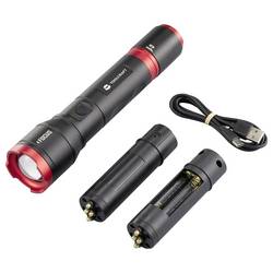 TOOLCRAFT TO-9927678 ruční svítilna nastavitelná, nastavitelná velikost bodu, s režimem stroboskopu, s USB rozhraním Li-Ion akumulátory nebo provoz na baterie