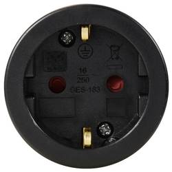 Sygonix SY-6618480 zásuvka TPE, PC 250 V/AC černá, oranžová IP20