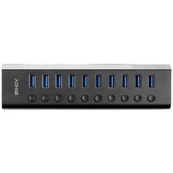 LINDY 43370 USB Hub 10 portů USB-A USB 3.0 5 GBit/s černá 43370