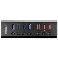 LINDY 43371 USB Hub 8 portů USB-A USB 3.0 5 GBit/s černá 43371