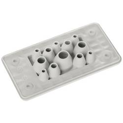 Trelleborg MH-10 F 12-1 LIGHT GREY UL94 V-0 IP65 | TPE | Screw Průchodková deska TPE šedá 1 ks