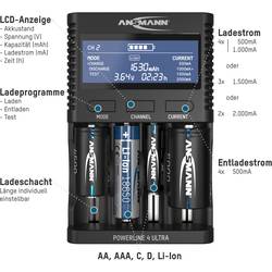 Ansmann Powerline 4 Ultra nabíječka akumulátorů NiCd, NiMH, Li-Ion AAA, AA, malé mono, velké mono, 10340 , 10350 , 10440, 10500 , 12500 , 12650 , 13500 , 13650