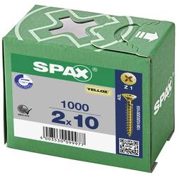 SPAX 1081020200105 R 88094 Senkkopf m.Spitze/Kreuzschl.-PZ šroub do dřeva 2 mm 10 mm křížová drážka Pozidriv ocel YELLOX 1000 ks