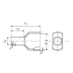 Klauke 87614 dutinka 10 mm² částečná izolace červená 100 ks