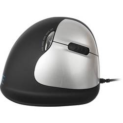 R-GO Tools RGOHELA ergonomická myš USB optická černá, stříbrná 4 tlačítko 3500 dpi ergonomická