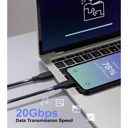 Renkforce USB kabel USB 4.0 USB-C ® zástrčka 1.00 m černá RF-6830438