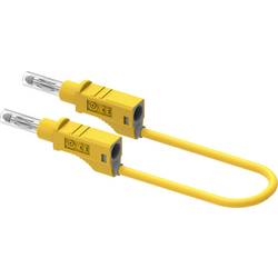 Electro PJP 2214/600V-CD1-25J měřicí kabel zásuvkový konektor 4 mm 25 cm žlutá 1 ks