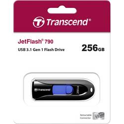 Transcend JetFlash® 790 USB flash disk 256 GB černá, modrá TS256GJF790K USB 3.1