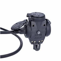 AS Schwabe 60455 3násobná zásuvka plnogumové 230 V černá IP44