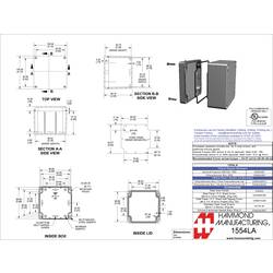 Hammond Electronics 1554 PC SL 1554LA2GYSL univerzální pouzdro polykarbonát šedá 1 ks