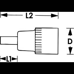 Hazet V7019-H17 V7019-H17 inbus vložka zástrčného klíče nárazového šroubováku 17 mm 1/2 17 mm 1/2