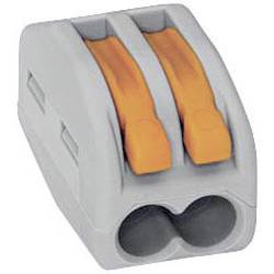 WAGO 222-412-50, 222, kabelová svorka, 0.08-4 mm², kontakty 2, šedá, oranžová, Box, 50 ks