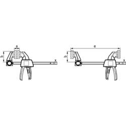 Bessey EZM-EZL-Set jednoruční svorka Rozpětí (max.):300 mm Délka vyložení:80 mm