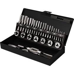 TOOLCRAFT TO-7015521 sada závitníků 32dílná ocel M3 x 0.50, M4 x 0.70, M5 x 0.80, M6 x 1, M8 x 1.25, M10 x 1.50, M12 x 1.75