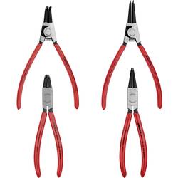 Knipex 00 19 56 kleště na pojistné kroužky, sada Vhodné pro (kleště na pojistné kroužky) vnější a vnitřní kroužky 19-60 mm 19-60 mm Tvar hrotu rovný, zahnutý o