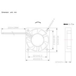 TRU COMPONENTS TC-MX4010-12V0.05A axiální ventilátor, 12 V/DC, 10.8 m³/h, (d x š x v) 40 x 40 x 10 mm, TC-13401676