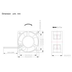 TRU COMPONENTS TC-MX4020-5V0.17A axiální ventilátor, 5 V/DC, 14.4 m³/h, (d x š x v) 40 x 40 x 20 mm, TC-13401684