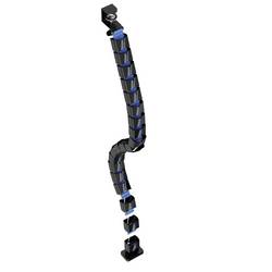 SpeaKa Professional hadice kabelového svazku ABS, ocel, termoplast černá flexibilní (d x š x v) 1.34 m x 100 mm x 109 mm 1 ks SP-13403052