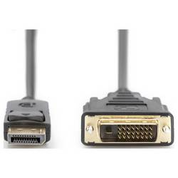 Digitus DisplayPort / DVI kabelový adaptér Konektor DisplayPort, DVI-D 24+1pol. Zástrčka 2 m černá AK-340306-020-S Kabel DisplayPort