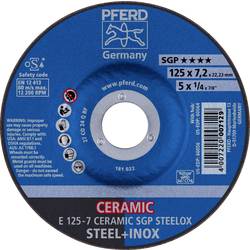 PFERD TOOLS 62212300 E 125-7 CERAMIC SGP STEELOX brusný kotouč lomený Průměr 125 mm Ø otvoru 22.23 mm nerezová ocel, ocel 10 ks