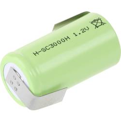 Mexcel -SC3000H speciální akumulátor Sub-C odolné vůči vysokým teplotám, pájecí špička ve tvaru Z, Flat-Top Ni-MH 1.2 V 3000 mAh 1 ks