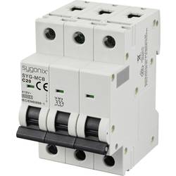 Sygonix SY-6441086 SYG-MCB 3P/C20/6KA elektrický jistič 3pólový 20 A 415 V/AC