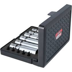 KS Tools 500.7325 Speciální sada nástrčných hlavic a zapalovací svíčky 1/4 + 3/8 s kloubem, 11 ks