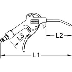 KS Tools 515.1904 pneumatická vyfukovací pistole 6.3 bar