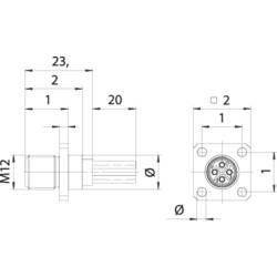 binder Binder 09 0691 070 04 mini kulatý konektor, 1 ks