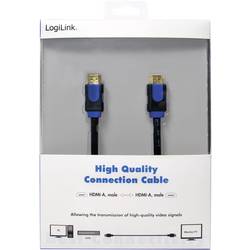 LogiLink HDMI kabel Zástrčka HDMI-A, Zástrčka HDMI-A 2.00 m černá CHB1102 4K UHD HDMI kabel