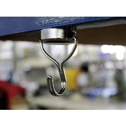 Maul neodymový magnet MAUL (Ø x v) 38.5 mm x 55 mm kulatý, s hákem stříbrná 1 ks 6155696