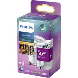 Philips LED 871951430778000 LED Energetická třída (EEK2021) F (A - G) GU10 žárovka 4.6 W = 50 W teplá bílá (Ø x v) 50 mm x 54 mm SceneSwitch 1 ks