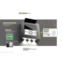m-e modern-electronics ADV-1020 A kabelový Venkovní audiostanice pro domovní telefon venkovní jednotka, pro 2 rodiny, antracitová, 41318