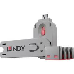 růžová LINDY USB-Lock + Key