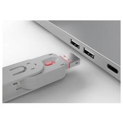 růžová LINDY USB-Lock + Key