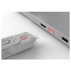 růžová LINDY USB-Lock + Key