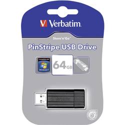 Verbatim Pin Stripe USB flash disk 64 GB černá 49065 USB 2.0