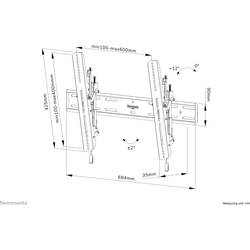 Neomounts WL35S-850BL16 TV držák na zeď 101,6 cm (40) - 208,3 cm (82) naklápěcí