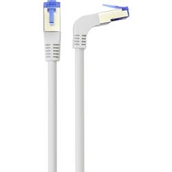 Renkforce RF-4892538 RJ45 síťové kabely, propojovací kabely CAT 6A S/FTP 10.00 m šedá 90° zatočeno dolů 1 ks