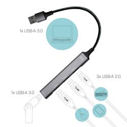 i-tec U3HUBMETALMINI4 USB Hub 4 porty USB-A USB 3.0 5 GBit/s vícebarevná I-TEC USB 3.0 Metal HUB 4 Port passive