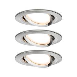 Paulmann 4064161242200 Nova vestavné svítidlo, LED, LED, 6 W, železo (kartáčované), sada 4 ks