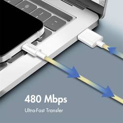 LogiLink Kabel USB-C USB 2.0 USB-A zástrčka, USB-C ® zástrčka 1 m žlutá látkový potah CU0333