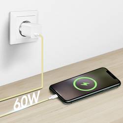 LogiLink Kabel USB-C USB 2.0 USB-A zástrčka, USB-C ® zástrčka 1 m žlutá látkový potah CU0333