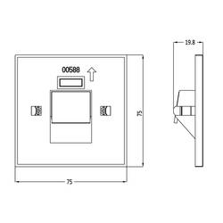 Deko Light Abdeckung eckig schwarz für Alwaid 930484 kryt