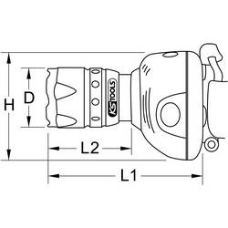 KS Tools 550.1238 LED čelovka, na baterii, 140 lm, 3 h, 550.1238