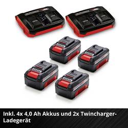 Einhell Professional Power X-Change GP-CM 36/47 S Li BL (4x4,0Ah) akumulátor Akumulátorová sekačka vč. 2. Nabíječka Twincharger, Vč. 4 akumulátorů 4.0 Ah šířka