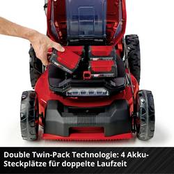 Einhell Professional Power X-Change GP-CM 36/47 S Li BL (4x4,0Ah) akumulátor Akumulátorová sekačka vč. 2. Nabíječka Twincharger, Vč. 4 akumulátorů 4.0 Ah šířka