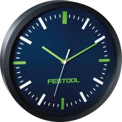 Festool 498385 nástěnné hodiny 300 mm x 300 mm x 300 mm x 300 mm , tmavě modrá, zelená, tiché hodiny (bez tikání)